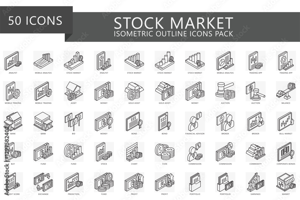 Stock market isometric 3d icons set, contain graph, money, gold, asset, bond, profit, bank, auction and more. For print, digital concept, UI, UX kit, web and app. vector EPS 10 for business, finance. Stock market isometric 3d icons set, contain graph, money, gold, asset, bond, profit, bank, auction and more. For print, digital concept, UI, UX kit, web and app. vector EPS 10 for business, finance.