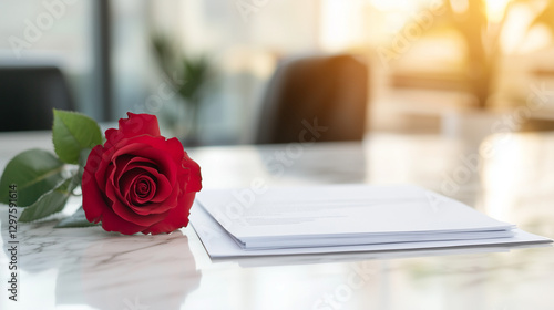 Rose and Letters on the Tab...