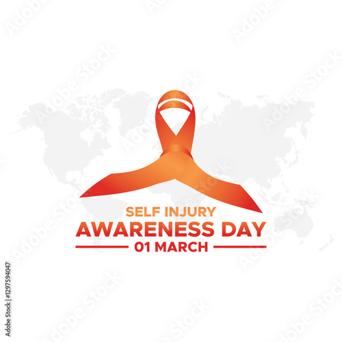 vector graphic of Self-Injury Awareness Day good for national Self-Injury Awareness Day celebration. flat design. flyer design.flat illustration.
