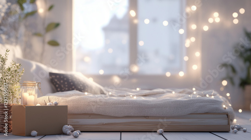 Cozy Bedroom Ambiance: A wa...