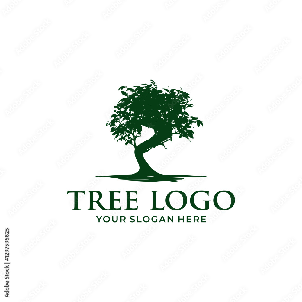 Obraz premium Tree logo design illustration