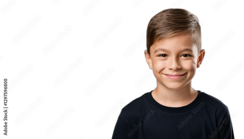 Portrait of a smiling child wearing black long sleeve t-shirt Portrait of a smiling child wearing black long sleeve t-shirt