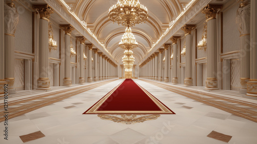Grand Hallway: A lavish hal...