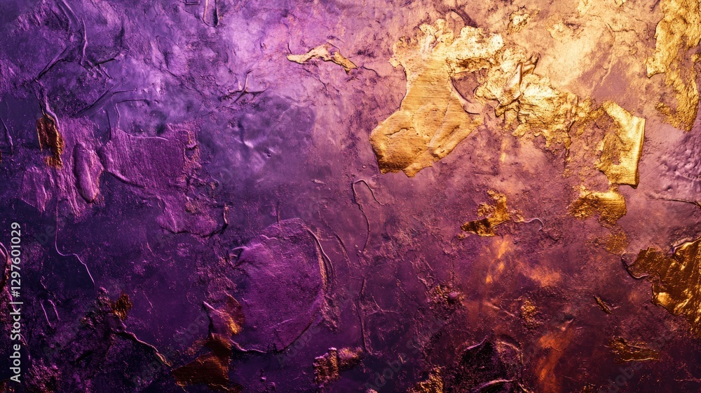 Abstract texture with gold highlights and violet gradient backdrop Abstract texture with gold highlights and violet gradient backdrop