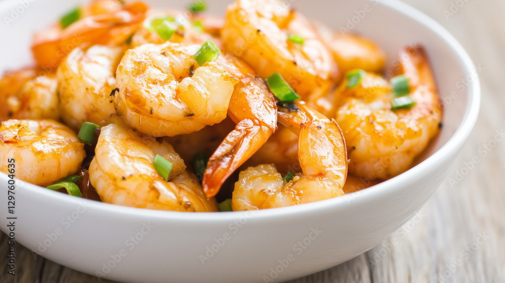 Delicious Shrimp: A close-up shot of succulent shrimp in a ceramic bowl. The vibrant colors and textures of the cooked shrimp create a mouthwatering display. Delicious Shrimp: A close-up shot of succulent shrimp in a ceramic bowl. The vibrant colors and textures of the cooked shrimp create a mouthwatering display.