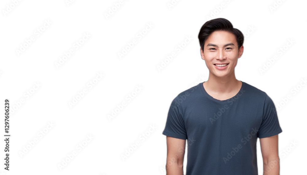 Portrait of young Asian man with wearing casual t-shirt Portrait of young Asian man with wearing casual t-shirt