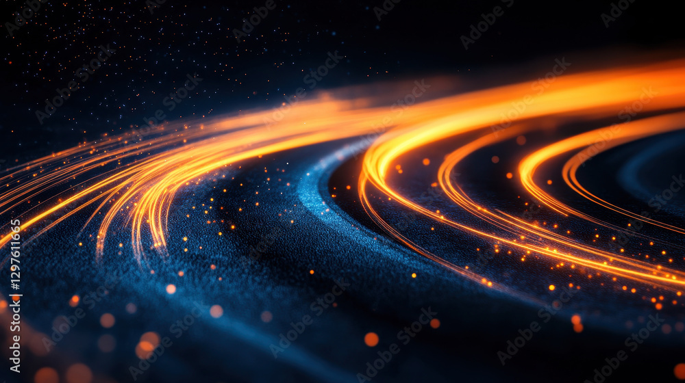 Fototapeta premium Abstract background of a road with light trails