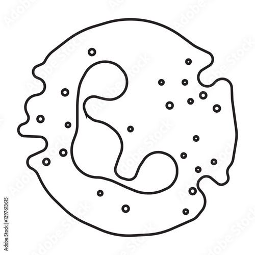 neutrophil degranulating line icon