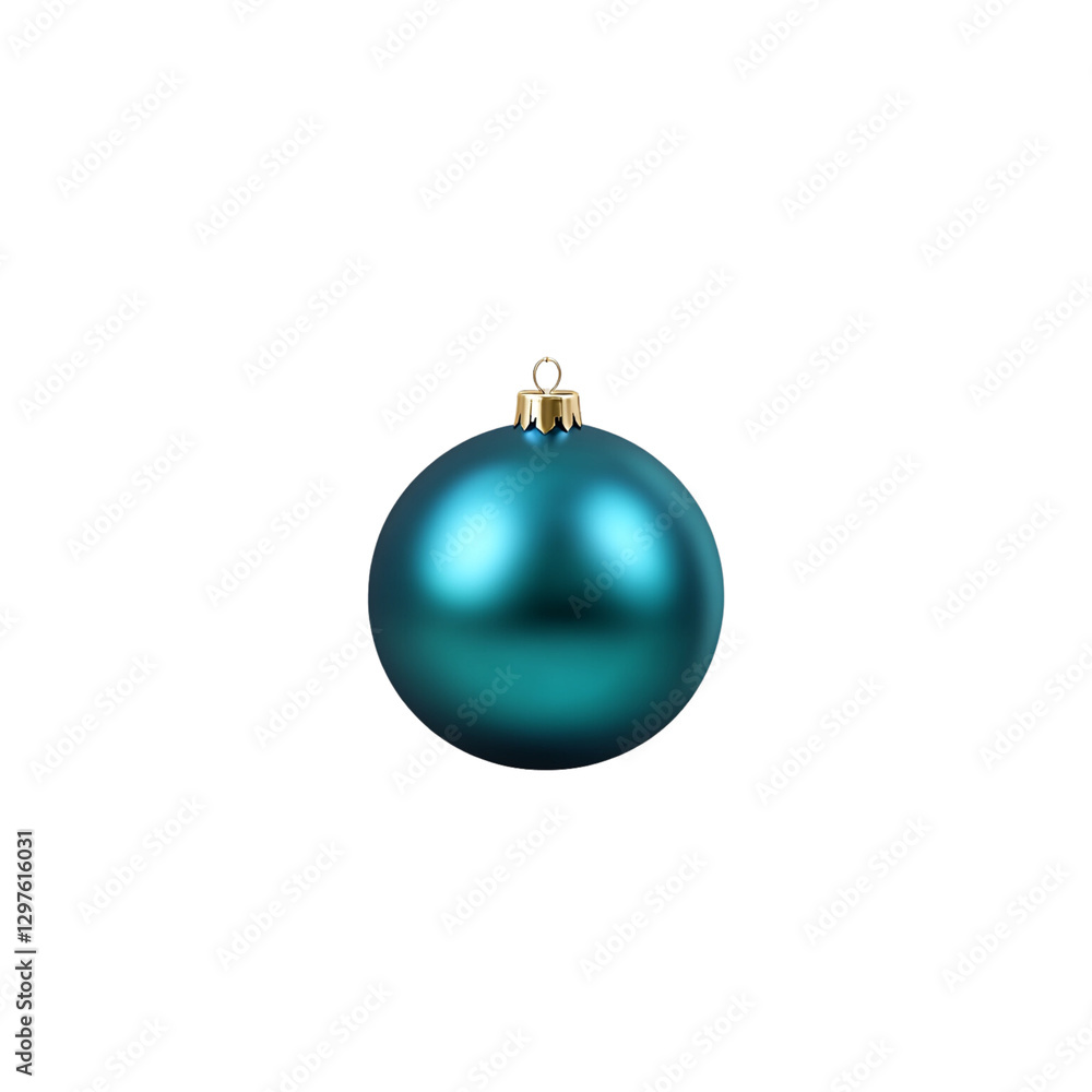 shiny teal Christmas ornament with gold cap, perfect for festive decor shiny teal Christmas ornament with gold cap, perfect for festive decor