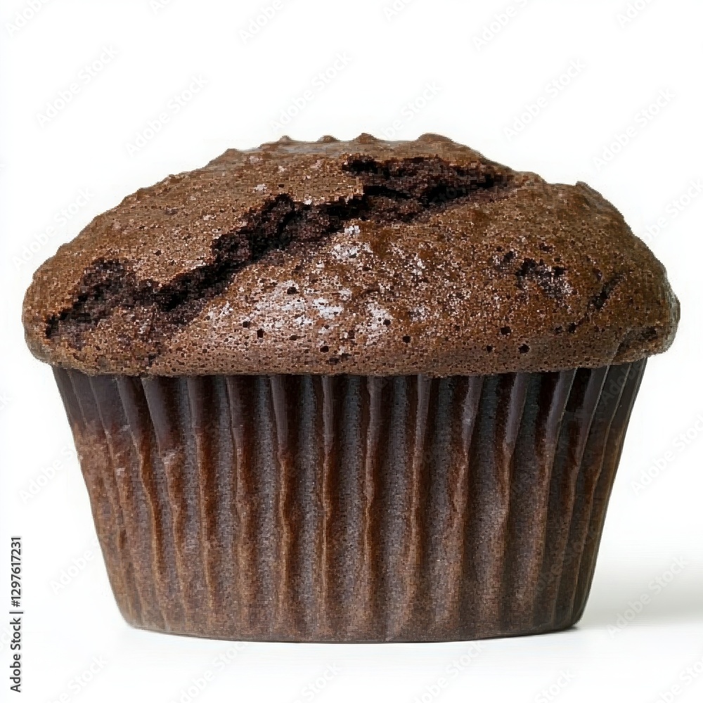 Delicious Chocolate Cupcake on a Clean White Background Delicious Chocolate Cupcake on a Clean White Background