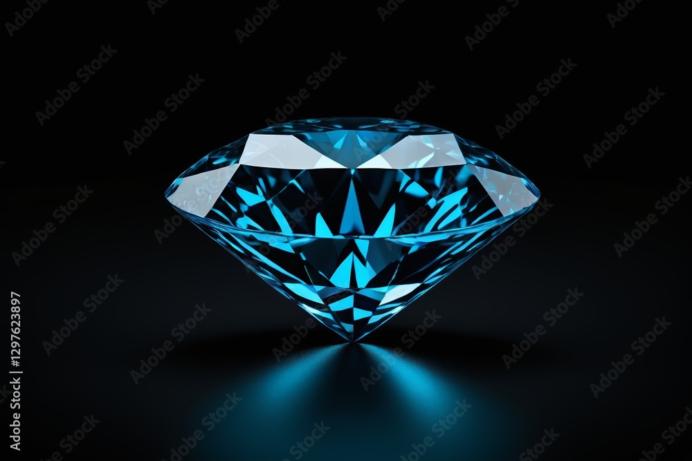 a close up of a blue diamond on a black background a close up of a blue diamond on a black background