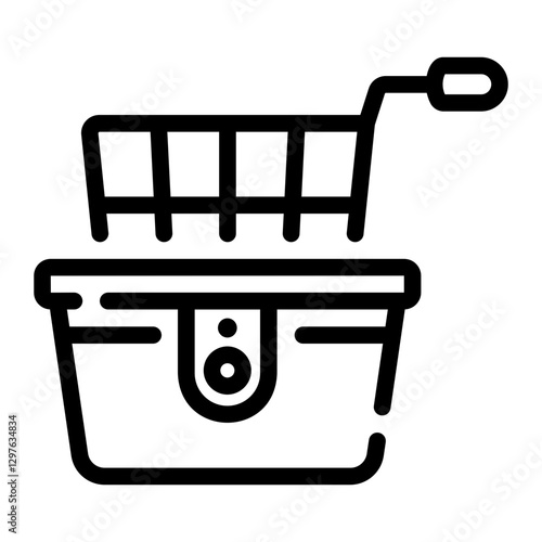 deep fryer Line Icon
