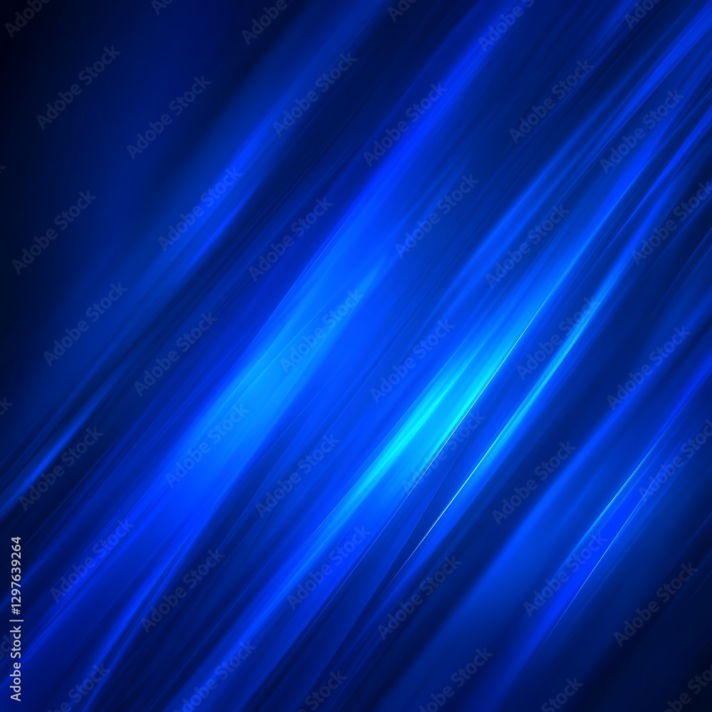 Fototapeta premium Blue Diagonal Light Streaks Abstract Background