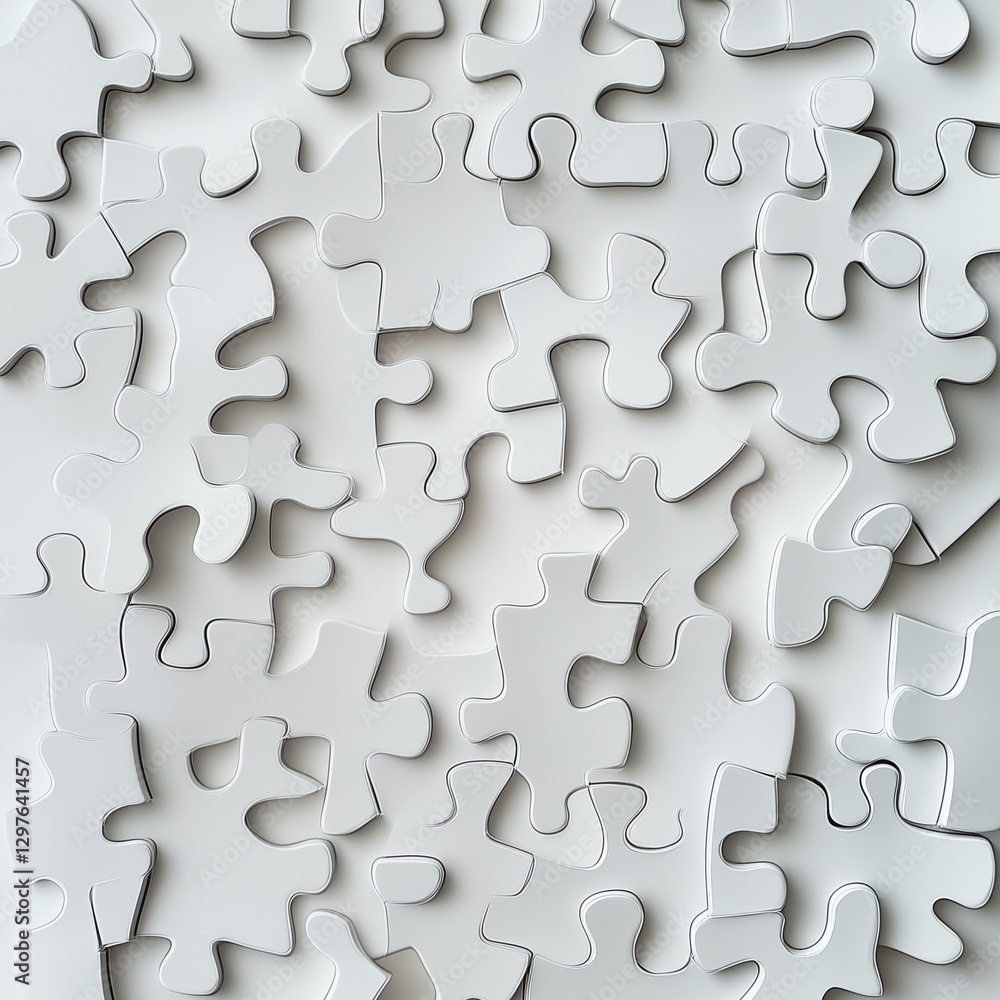 White Puzzle Pieces Cut Out – Concept of Solving Problems, Connections, and Strategy White Puzzle Pieces Cut Out – Concept of Solving Problems, Connections, and Strategy
