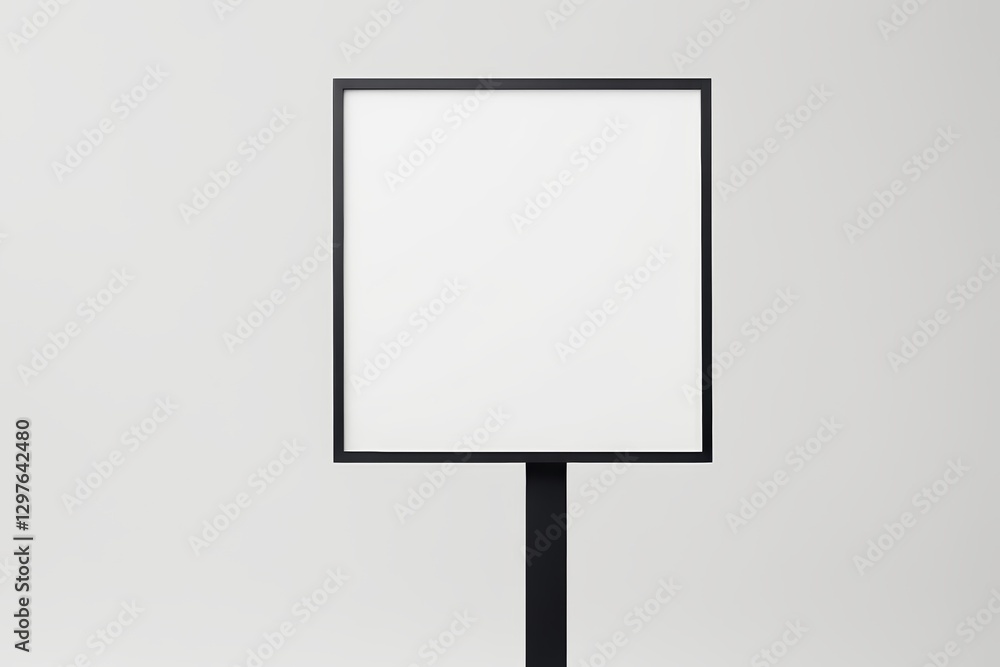 there is a black sign on a black pole with a white background there is a black sign on a black pole with a white background