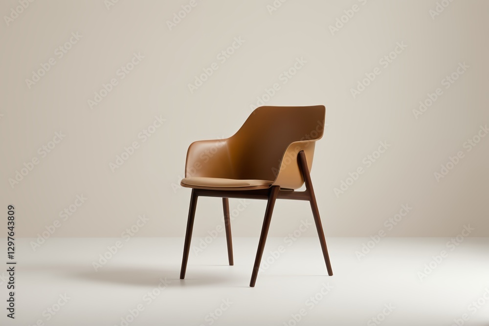 there is a chair with a seat that is made of wood and leather there is a chair with a seat that is made of wood and leather