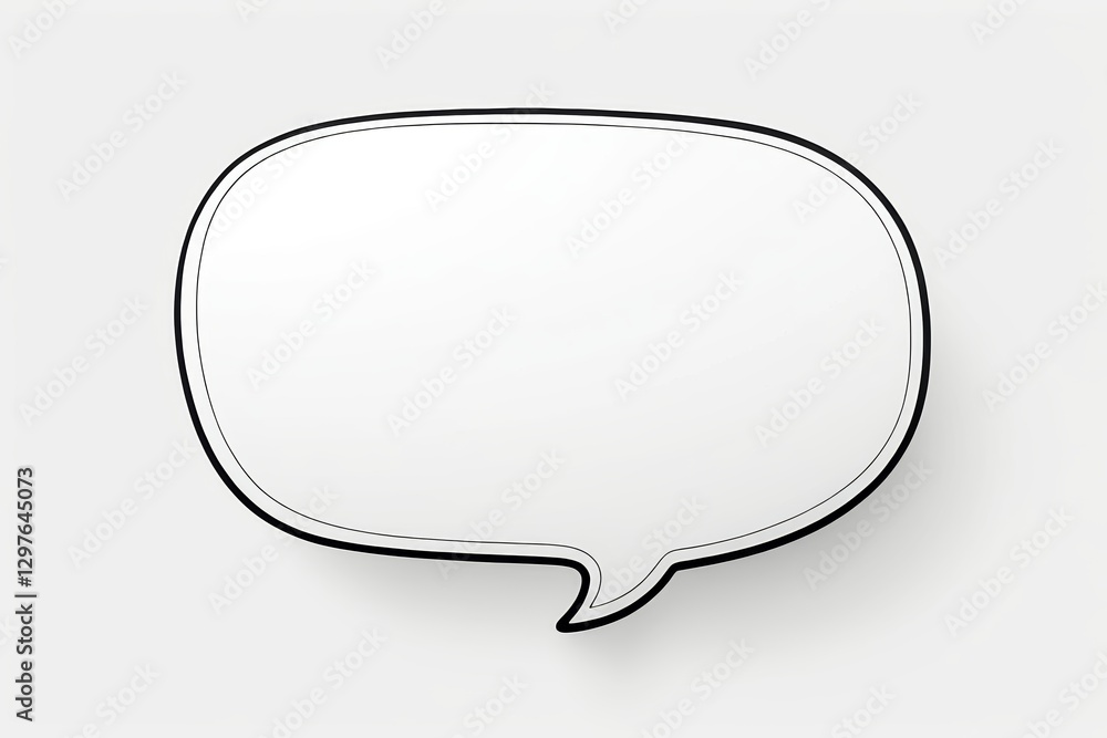 there is a speech bubble with a black outline on a white background there is a speech bubble with a black outline on a white background