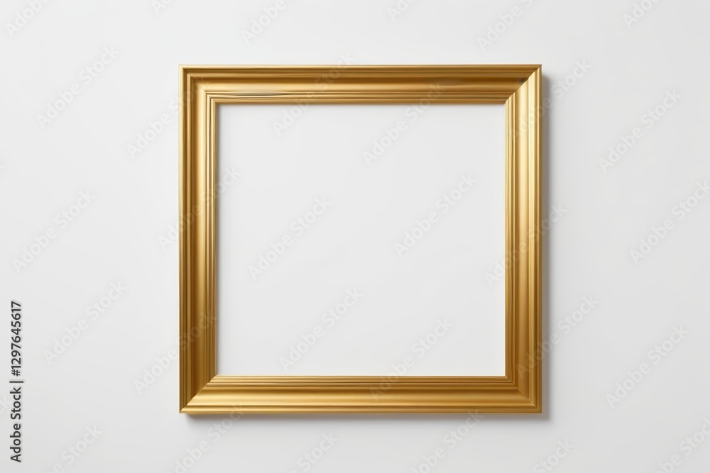 a close up of a golden frame on a white wall a close up of a golden frame on a white wall