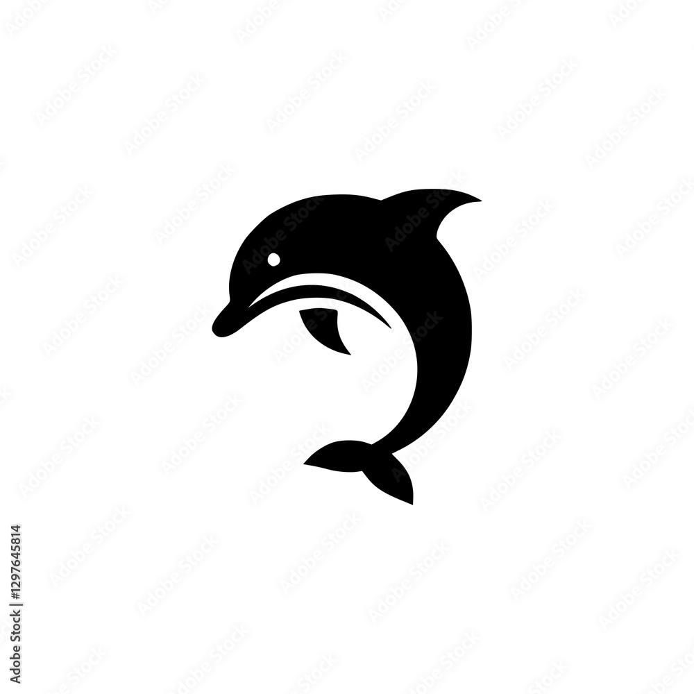 Obraz premium dolphin minimalism business company logo vector illustration template design