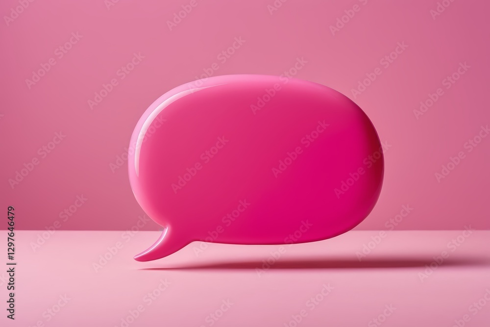 a close up of a pink speech bubble on a pink surface a close up of a pink speech bubble on a pink surface