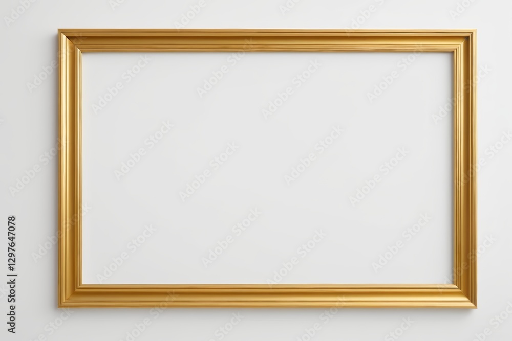 a close up of a golden frame on a white wall a close up of a golden frame on a white wall