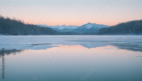 Wallpaper Mural minimal, pastel, gradient, serene, soft, abstract, landscape, horizon, smooth, aesthetic, atmospheric, tranquil, calming, sky, subtle, modern, dreamy, elegant, misty, nature, simplicity, muted, Torontodigital.ca