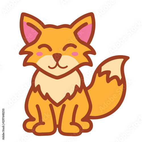 Cute Animal Cartoon Fox Wildlife Icon