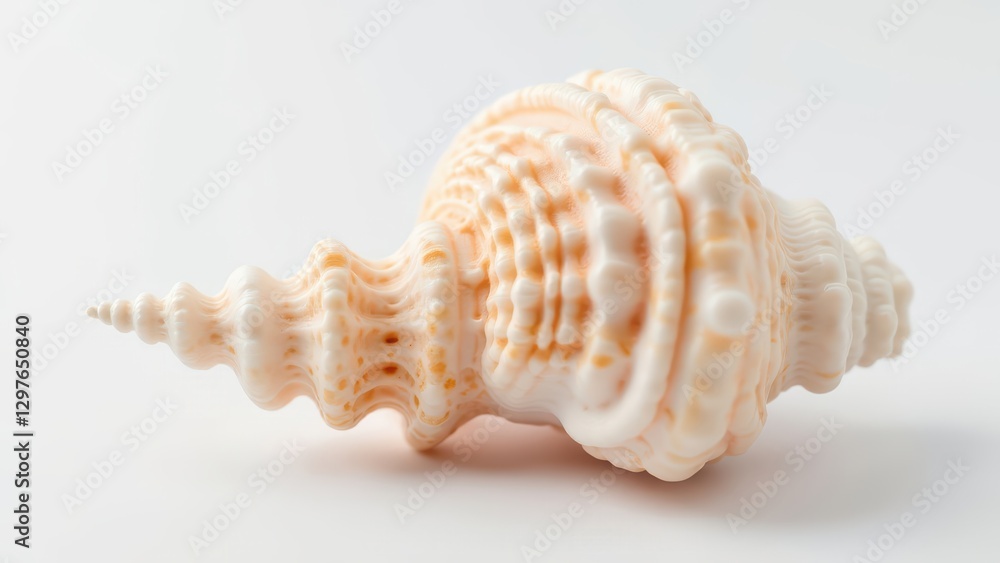 sea shells isolated on white background - Generative AI sea shells isolated on white background - Generative AI