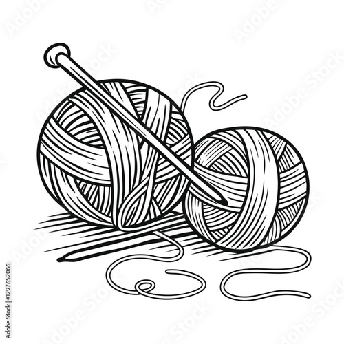  spinning machine's spindle and needle ‍vector coloring page line art design