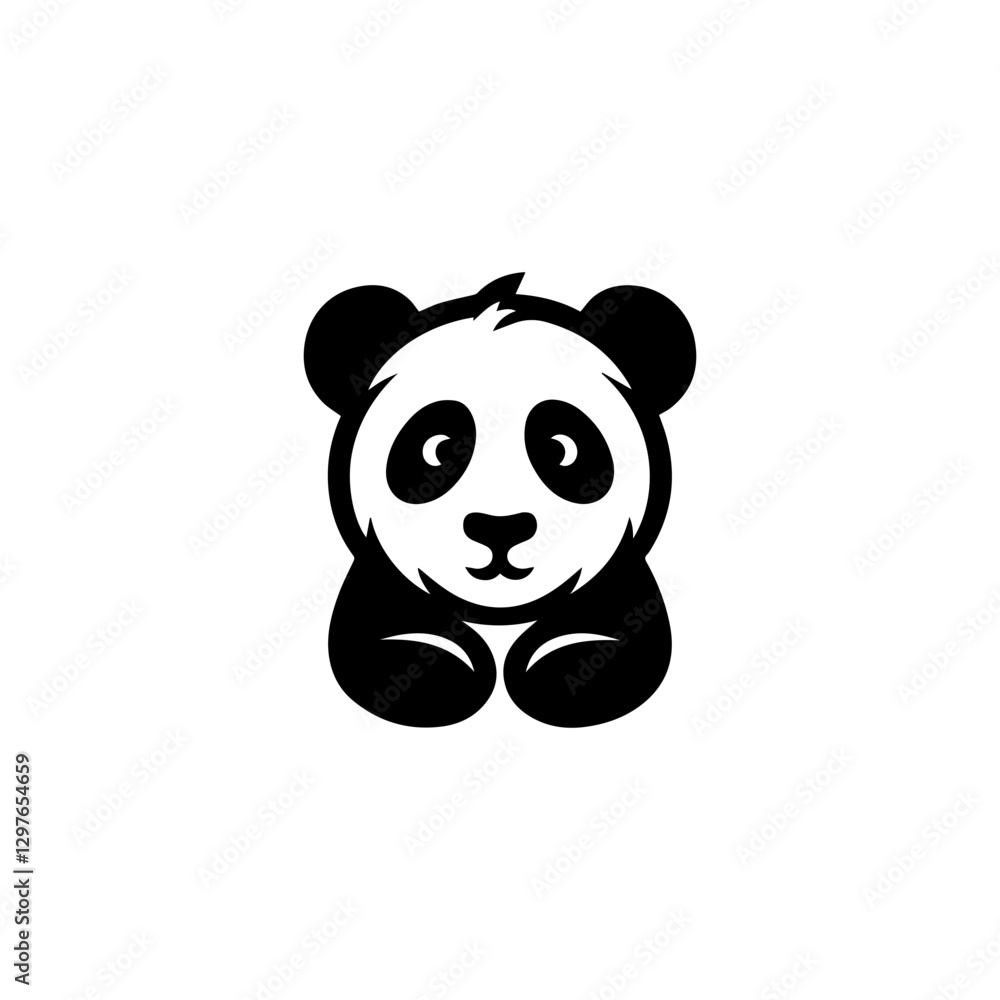 Cute Panda Line Art Vector, Minimalist Panda Logo, Black and White Panda Illustration, Adorable Bear Clipart, Cartoon Panda Design, Wildlife Emblem Cute Panda Line Art Vector, Minimalist Panda Logo, Black and White Panda Illustration, Adorable Bear Clipart, Cartoon Panda Design, Wildlife Emblem