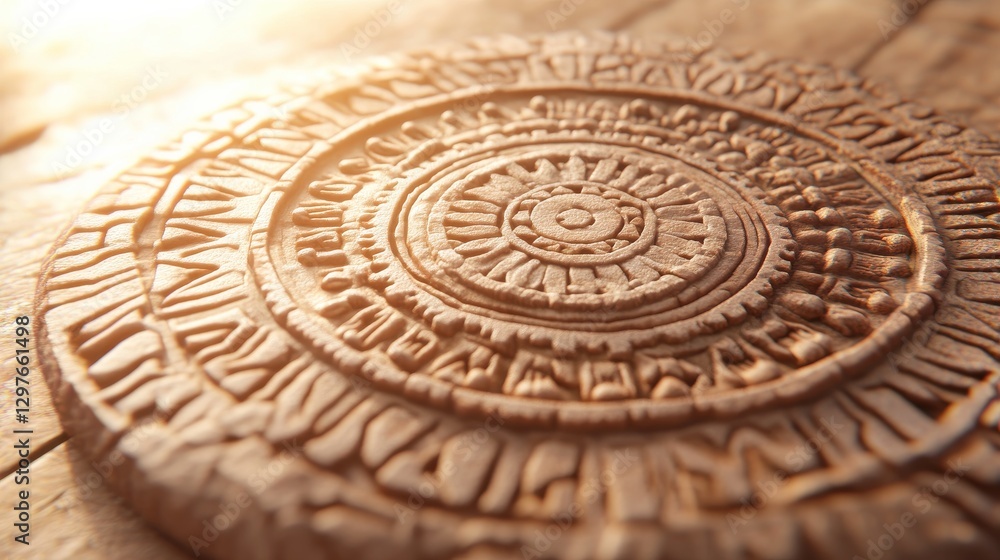 Intricate Cultural Artifact with Organic Patterns Intricate Cultural Artifact with Organic Patterns
