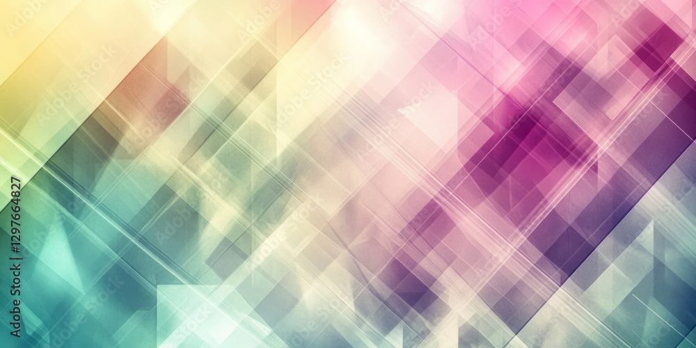 Dynamic abstract background showcasing geometric shapes with a soft pastel palette Dynamic abstract background showcasing geometric shapes with a soft pastel palette