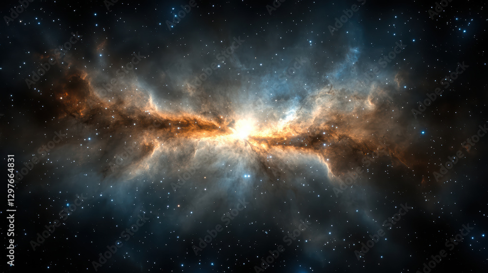Stunning nebula with vibrant colors and starry background Stunning nebula with vibrant colors and starry background