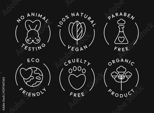 Eco-Friendly and Cruelty-Free Product Icons