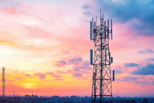 Wallpaper Mural A tall tower with a lot of antennas on top of it Torontodigital.ca