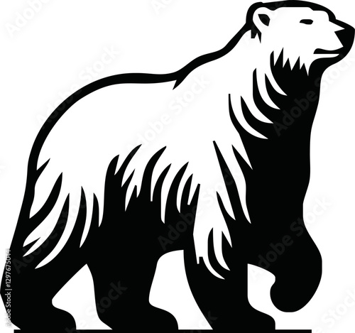 Bear logo - icon vector illustration on white background