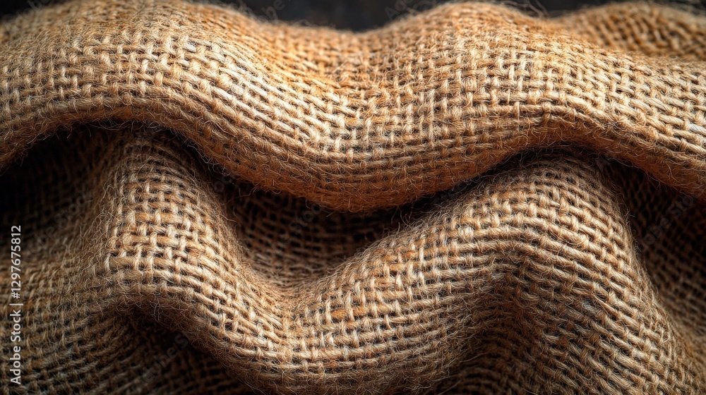 Fototapeta premium Brown Burlap Fabric Texture Background