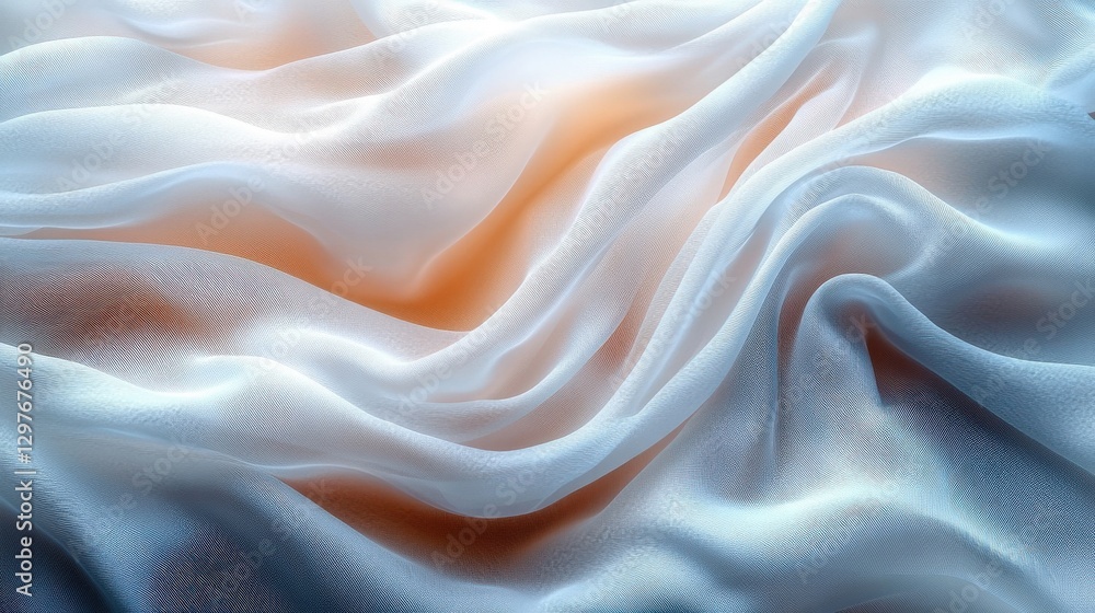 White and Orange Draped Fabric Texture White and Orange Draped Fabric Texture