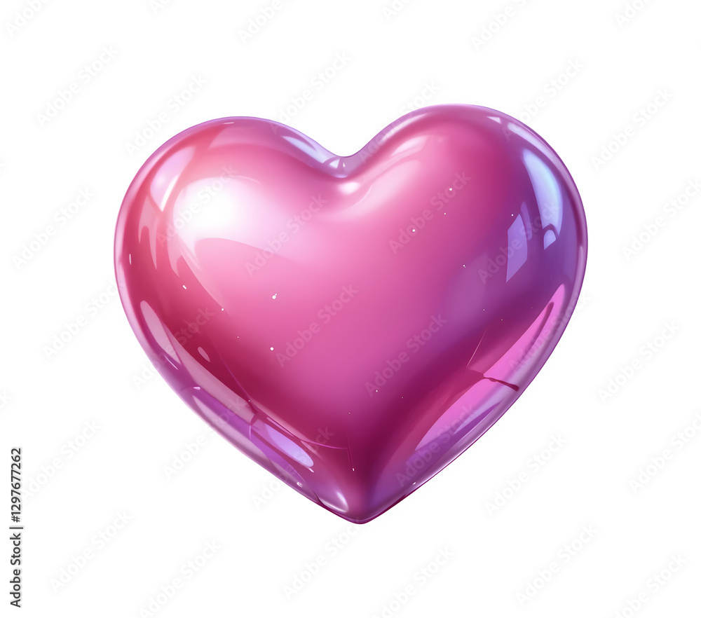 Sparkling Pink Heart with a Crown, Shiny and Elegant Design Sparkling Pink Heart with a Crown, Shiny and Elegant Design