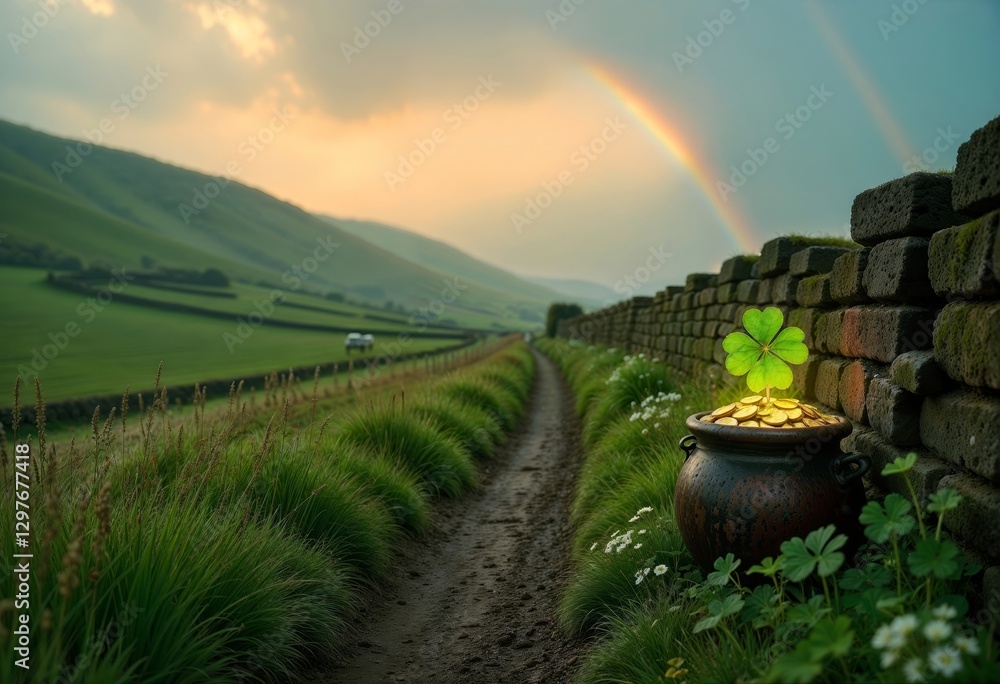 Obraz premium Irish Folklore Come to Life – A Magical Journey to Gold and Fortune