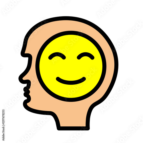 Positive Attitude Vector Filled Icon Design