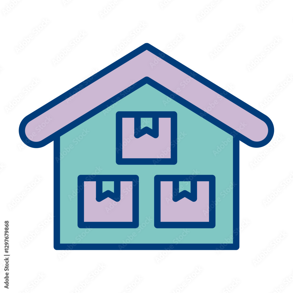 Warehouse Vector Icon Design Warehouse Vector Icon Design