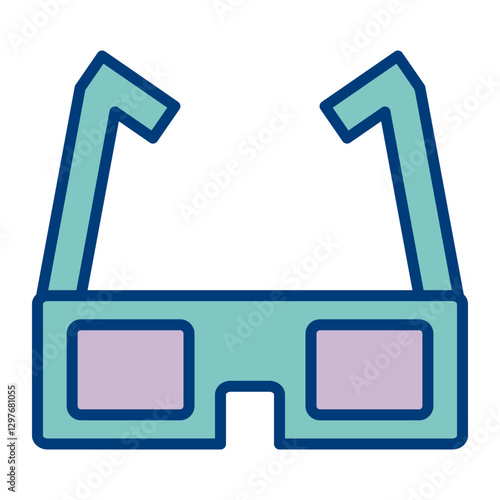 3d Glasses Vector Icon Design