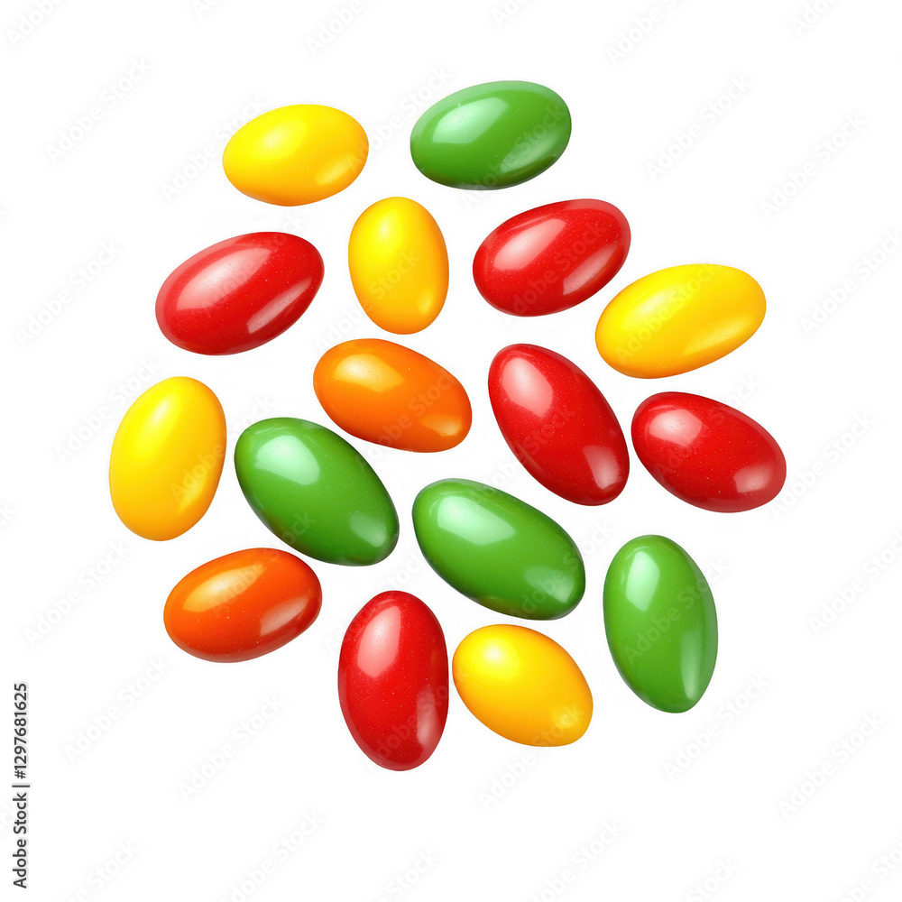 jelly beans on white background jelly beans on white background