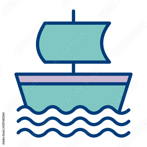 Galleon Vector Icon Design