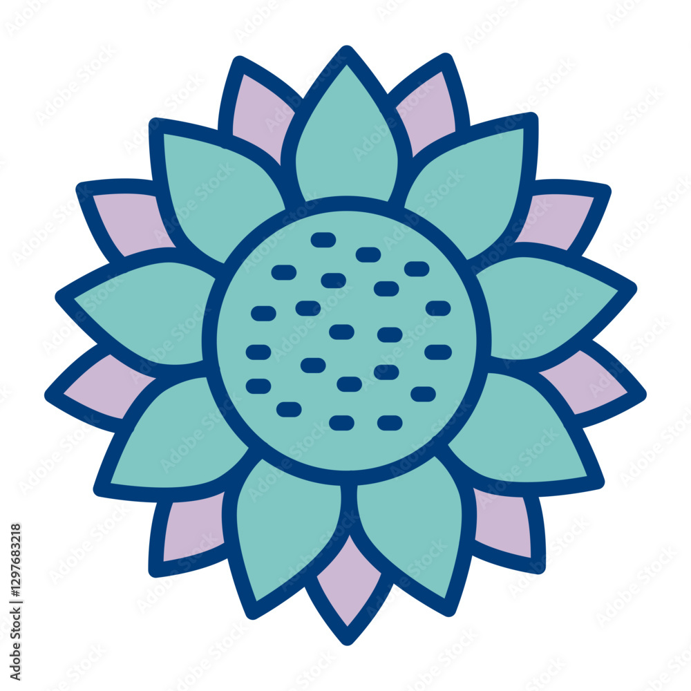 Sunflower Vector Icon Design Sunflower Vector Icon Design