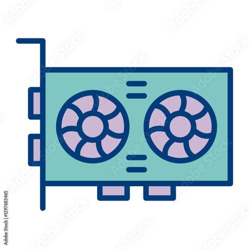 Video Card Vector Icon Design