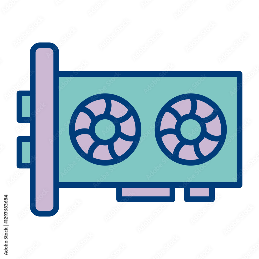 Graphic Card Vector Icon Design Graphic Card Vector Icon Design