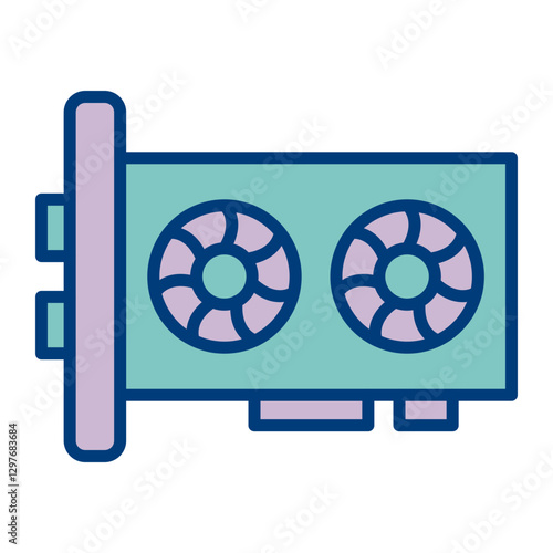 Graphic Card Vector Icon Design