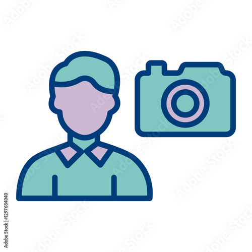 Cameraman Vector Icon Design